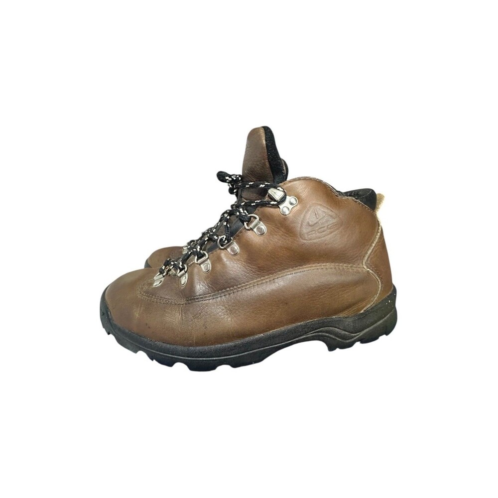 Vintage Nike ACG Hiking Minnarette Boots Womens  8 Brown Leather Trail 148057